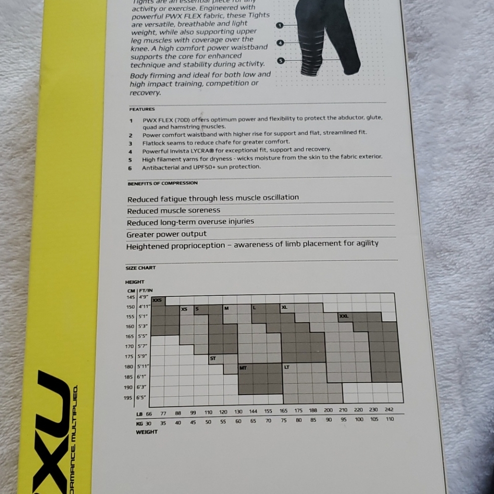 2XU Mid Rise Compression 3/4 Tights - Picture 2 of 6